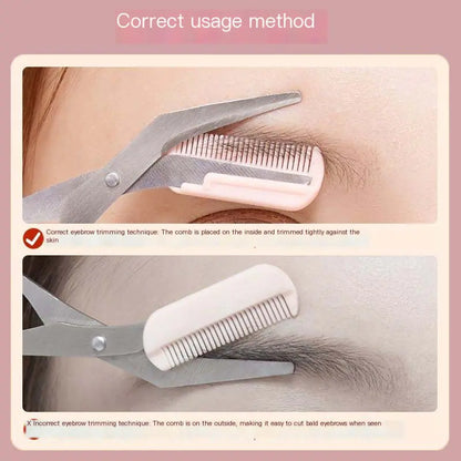Eyebrow Scissors with Comb for Beginners and Makeup